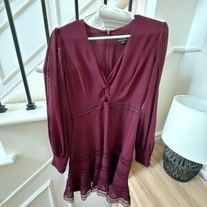 Bardot Deep Burgundy Lace Blouse